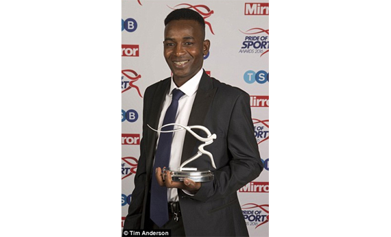 ‘Young Achiever Award’ at the Daily Mirror Pride of Sport Award ceremony, December 2016